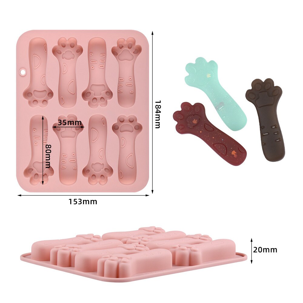 Molde Silicona 7 Gatitos Hielo Chocolate Velas Estoykuku