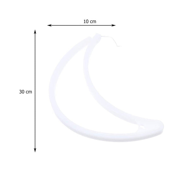 Lampara De Neon Pilas Forma Luna Candy Bar Led