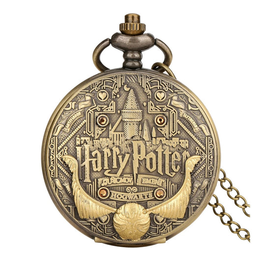 Reloj de bolsillo Harry Potter Golden Hogwarts & Snitch