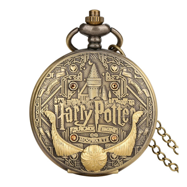 Reloj de bolsillo Harry Potter Golden Hogwarts & Snitch