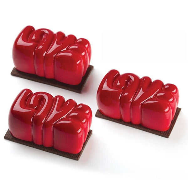 Molde silicona Cake 3D palabra LOVE Amor San Valentine boda