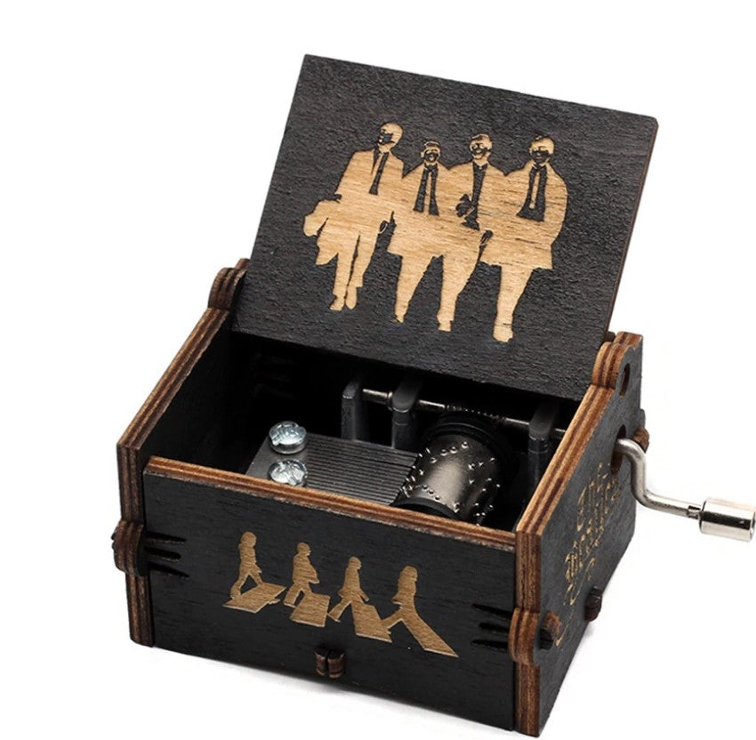 Caja Musical negra box music The Beatles "Let it be"