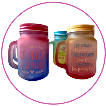 4 Jarro Vaso Arcoiris Unicornio C/bombilla Candy (estoykuku)