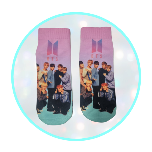 Calcetin Tobilleras BTS K- pop Kawaii