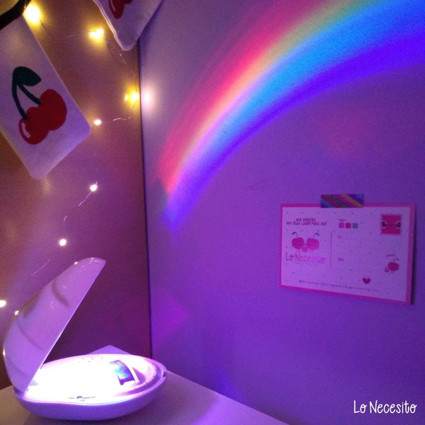 Lámpara Proyector ArcoIris kawaii Velador