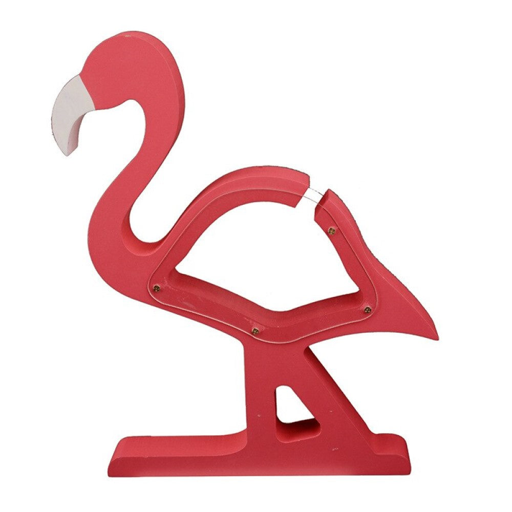 Alcancía Flamenco  Madera Flamingo Kawaii - Rojo / M