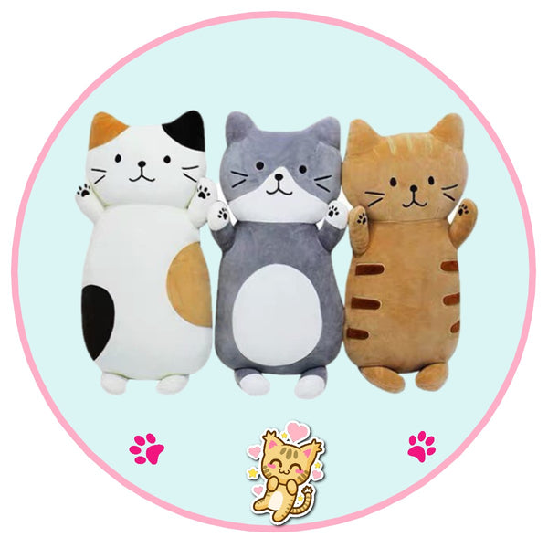 Cojín Peluche Abrazable Felpa Gatito  (=^.^=) Fuku Fuku