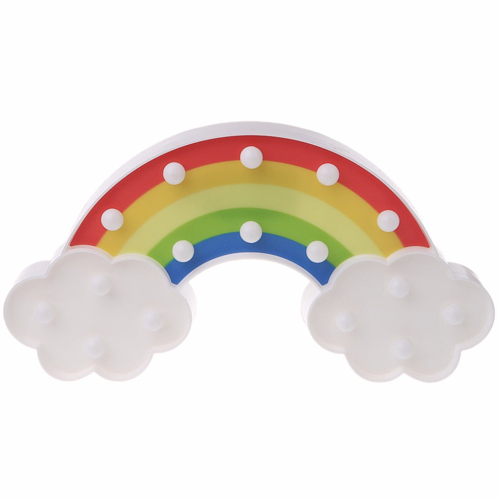 Lámpara 3d Arcoiris Unicornio Pilas Kawaii Candy Bar