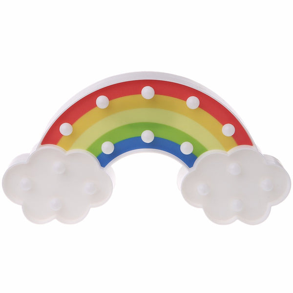 Lámpara 3d Arcoiris Unicornio Pilas Kawaii Candy Bar
