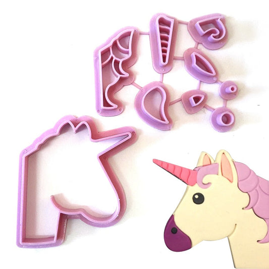 Set De Moldes Para Galletas Unicornio Kawaii