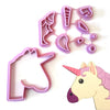 Set De Moldes Para Galletas Unicornio Kawaii