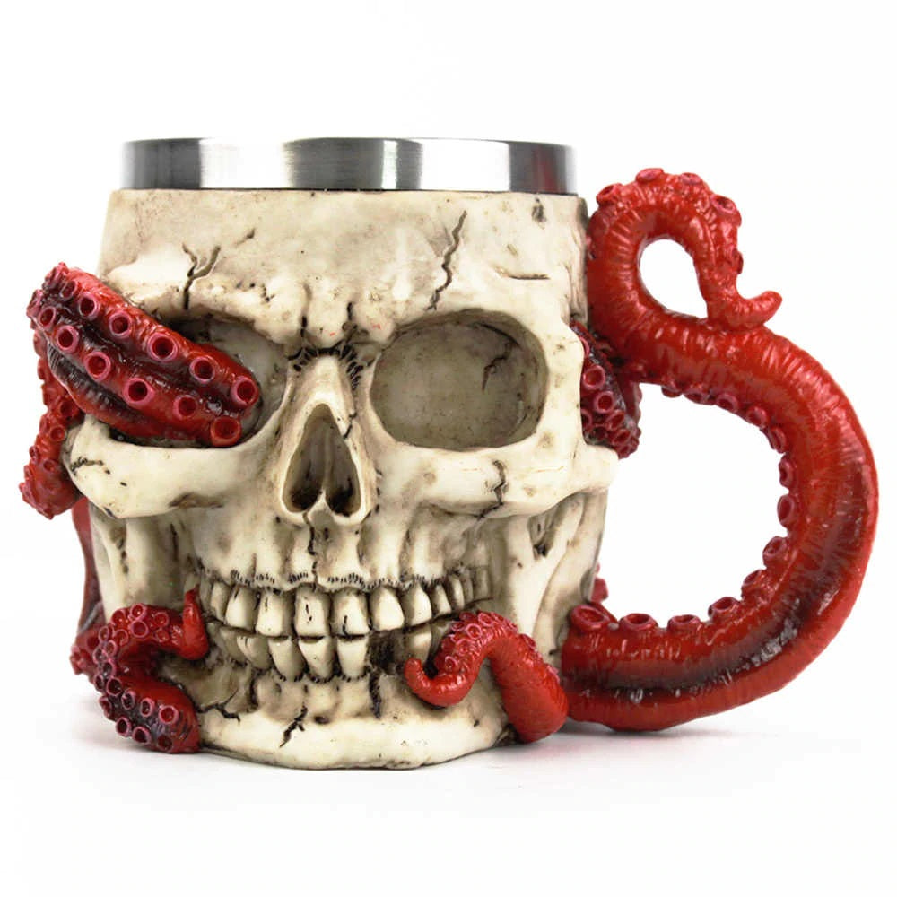 Tazón Calavera Skull Kraken Ghost resina