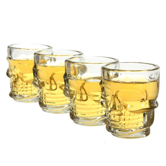 Set  4 Shot Vidrio Calavera Tequila Cortito