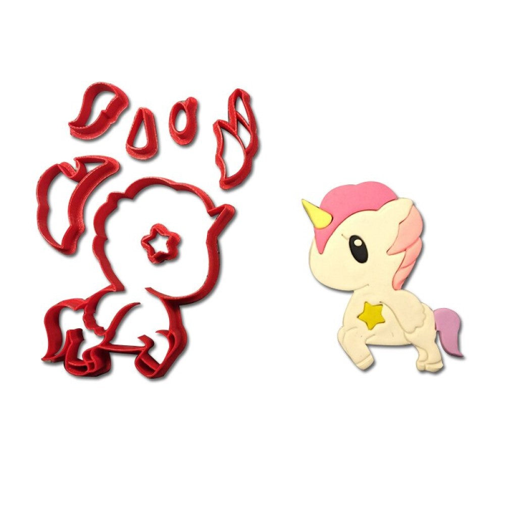 Set De Moldes Para Galletas bebe Unicornio Kawaii