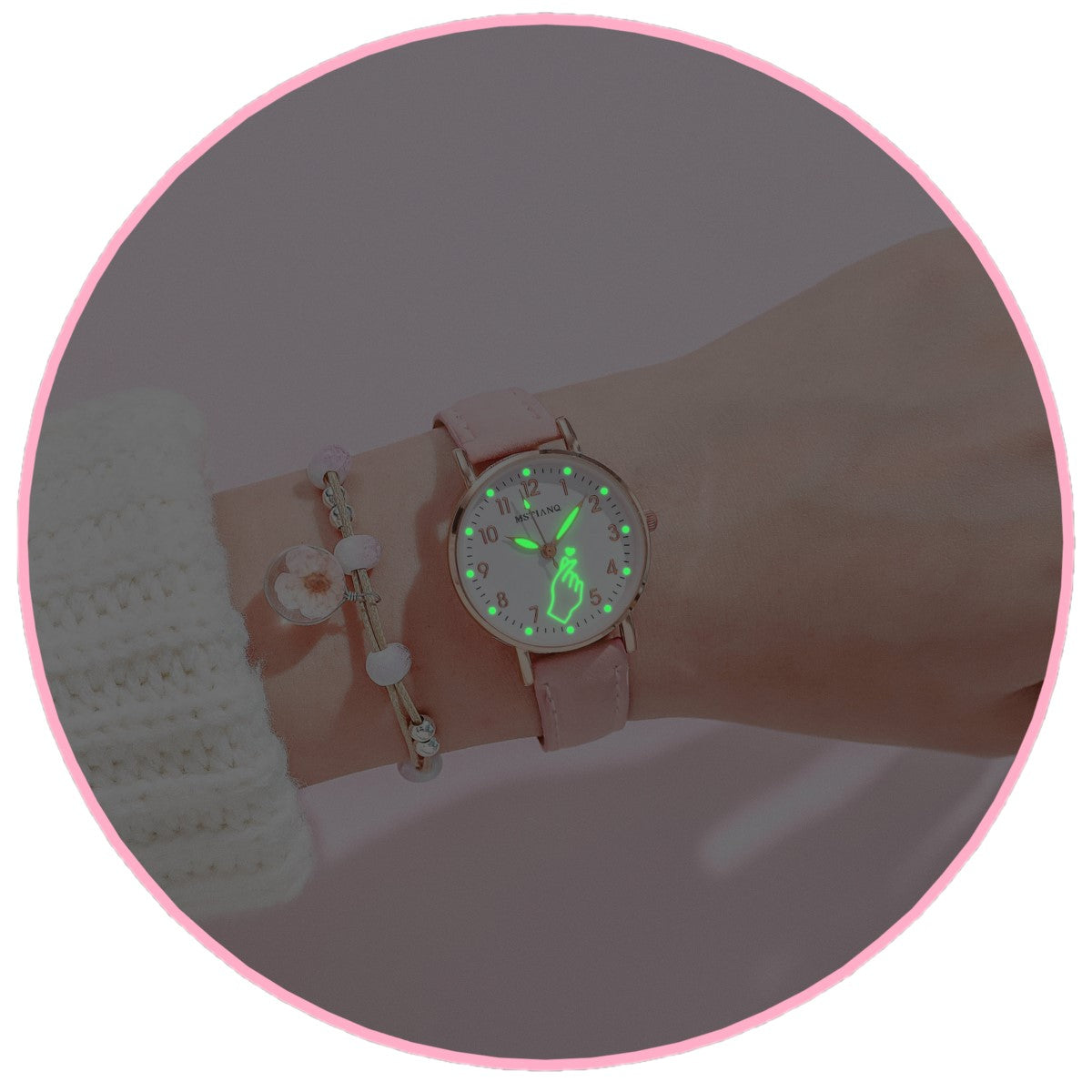 Reloj Pulsera dedos kpop corazon luminoso kawaii