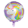 Globo Unicornio Metalico Redondo Pequeño Kawaii  Cumpleaños