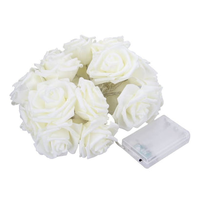 Luces Rosas Blancas Luz Calida Led 1,8 M Decoración A Pilas