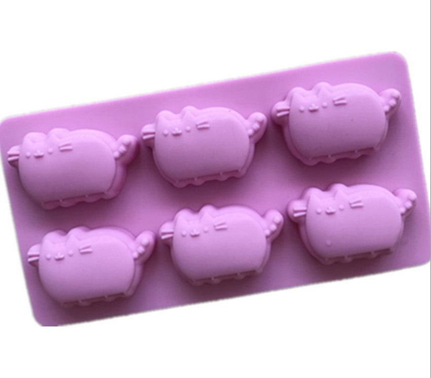Moldes Silicona Pusheen 6 Gatitos Chocolate (estoykuku)