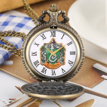 Reloj De Bolsillo negro escudo slytherin Harry Potter