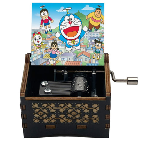 Caja Musical madera Gato Cósmico Doraemon y Nobita