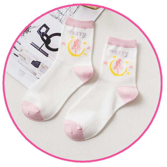 Calcetas rosadas Sailor Moon serena