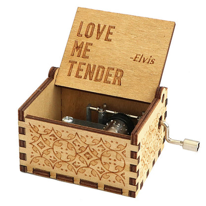 Caja musical madera elvis  "Love me Tender "