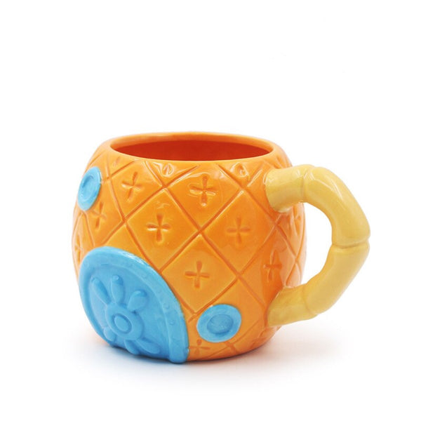 Tazón cerámica 3D casa piña Bob Esponja pantalones cuadrado
